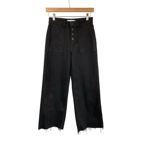 Women's Carly Jeans Black High Rise Button Jeans - Size 1 - Picture 1 of 8